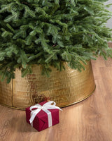 Saia Rígida Metálica para Árvore de Natal Dourado Martelado