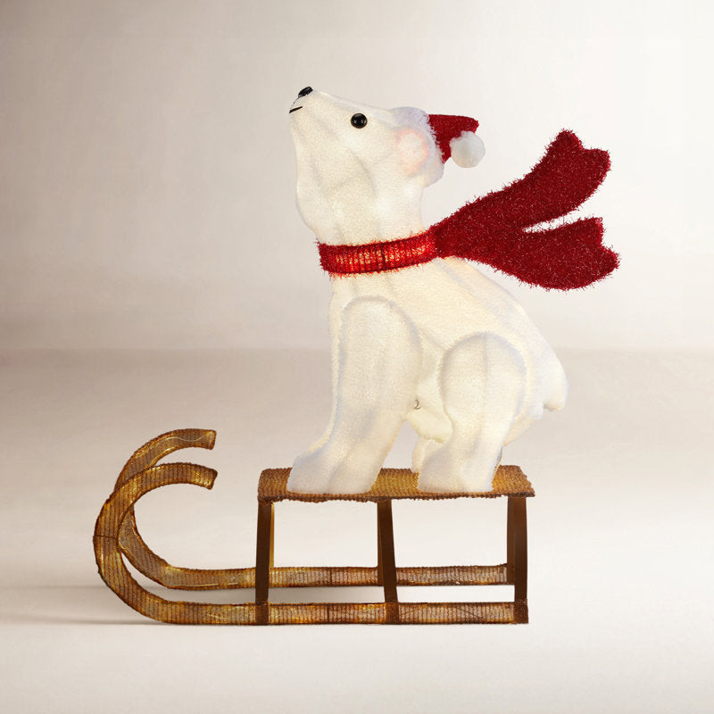 Urso Polar no Trenó Iluminado com 104 LEDs – 85 cm — imagem 2