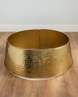 Saia Rígida Metálica para Árvore de Natal Dourado Martelado