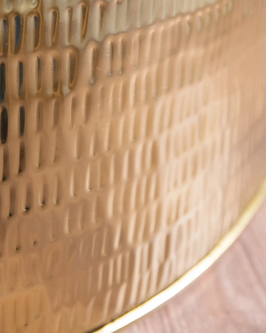 Saia Rígida Metálica para Árvore de Natal Dourado Martelado