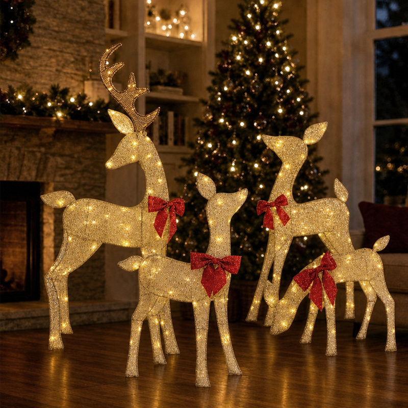 Família de Renas 2,5D Iluminadas com LED – Kit com 4 Peças — imagem 2