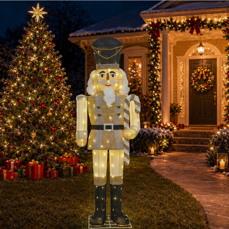 Soldado Quebra-Nozes Natalino Iluminado com LED – 1,52 m — imagem 1