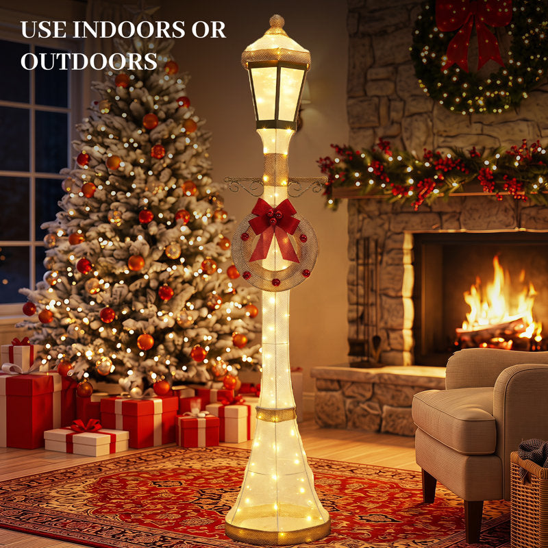 Postes Natalinos Iluminados com LED – Kit com 2 de 1,83 m — imagem 3