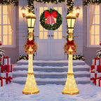 Postes Natalinos Iluminados com LED – Kit com 2 de 1,83 m