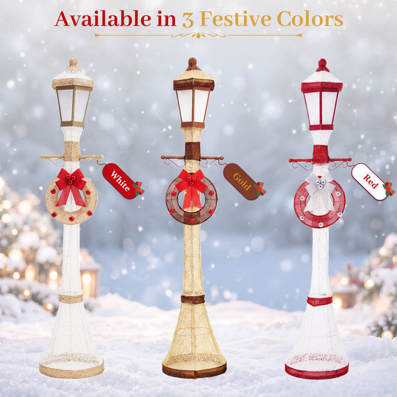 Postes Natalinos Iluminados com LED – Kit com 2 de 1,83 m — imagem 2
