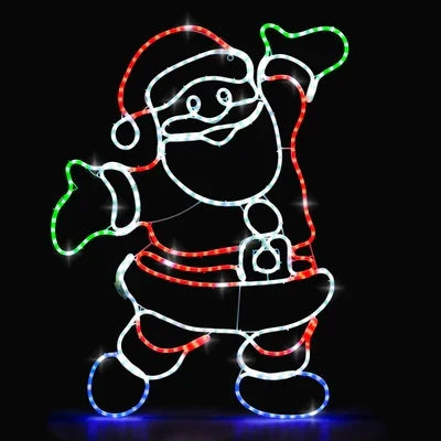 Natal Feliz Papai Noel em LED
