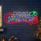 Letreiro de Natal com luzes de corda em LED