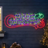 Letreiro de Natal com luzes de corda em LED