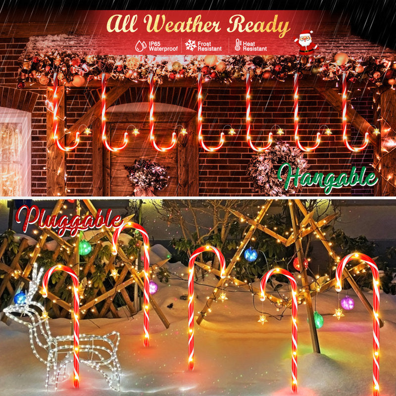 Bengalas Natalinas Solares com 144 LEDs – Kit com 12 Peças — imagem 3