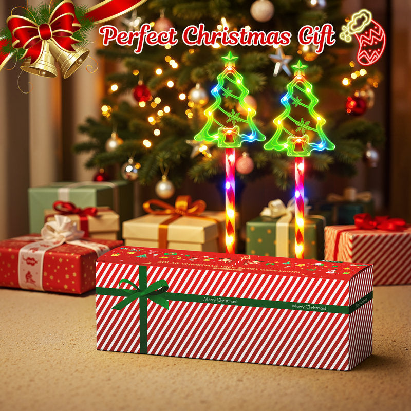 Mini Árvores de Natal Solares com LED – Kit com 10 Peças — imagem 3