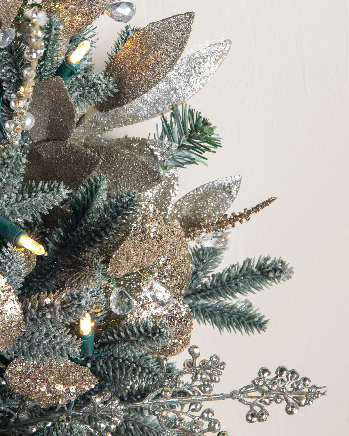 Guirlanda Nevada Champagne Com LED 90 cm