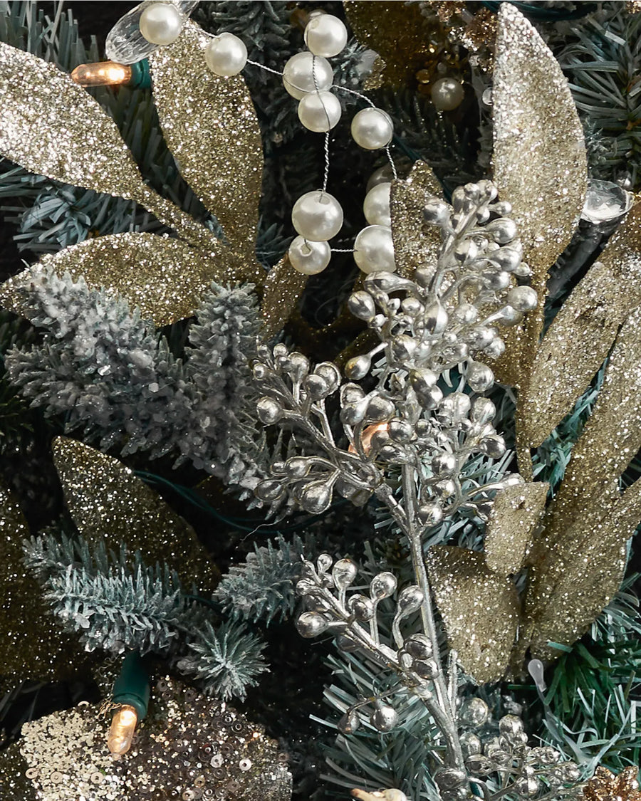 Guirlanda Nevada Champagne Com LED 90 cm