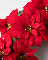 Guirlanda Natal Flores Vermelhas Com LED 90 cm