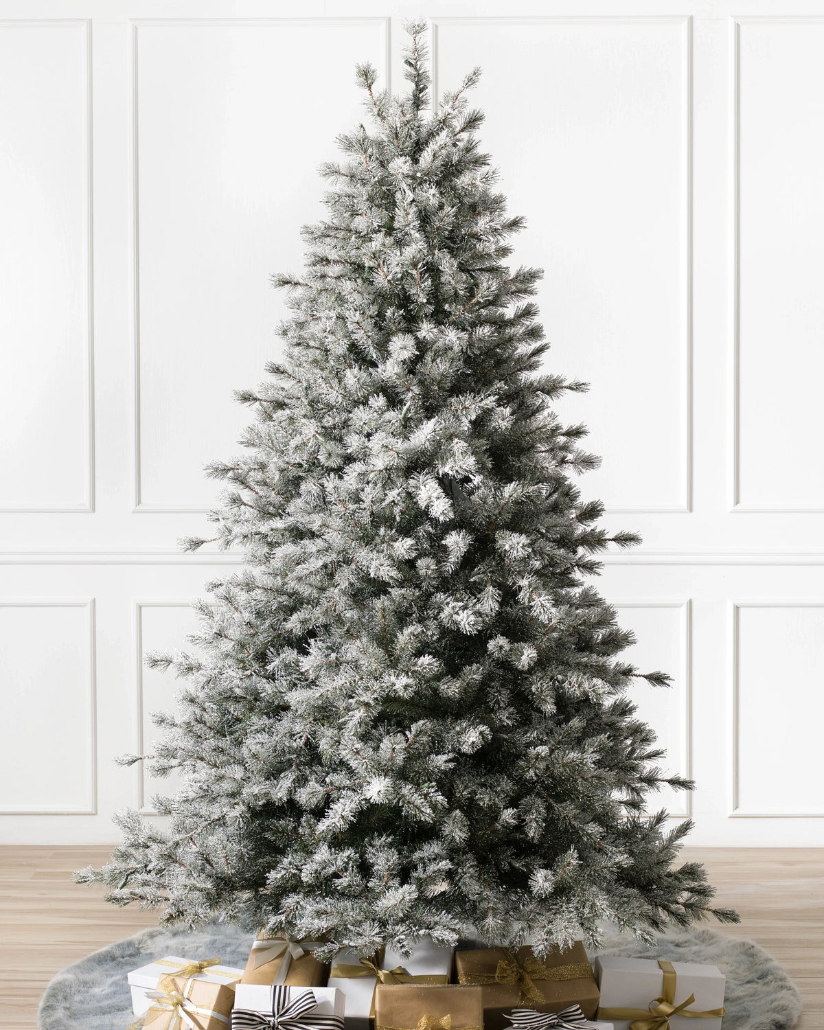 Árvore de Natal Pinheiro Açucarado Nevado — Detalhe da folhagem