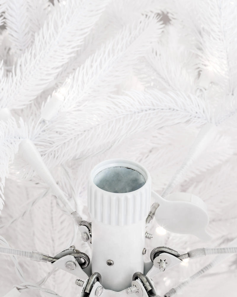 Árvore de Natal Pinheiro Branco Denali — Detalhe premium